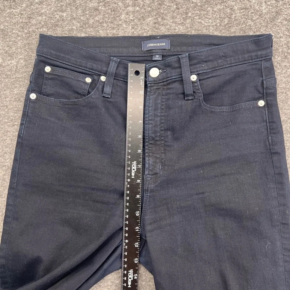 J.Crew Womens 10 High-Rise Toothpick Skinny Jeans Dark Indigo Size 30 Stretch - Picture 12 of 15